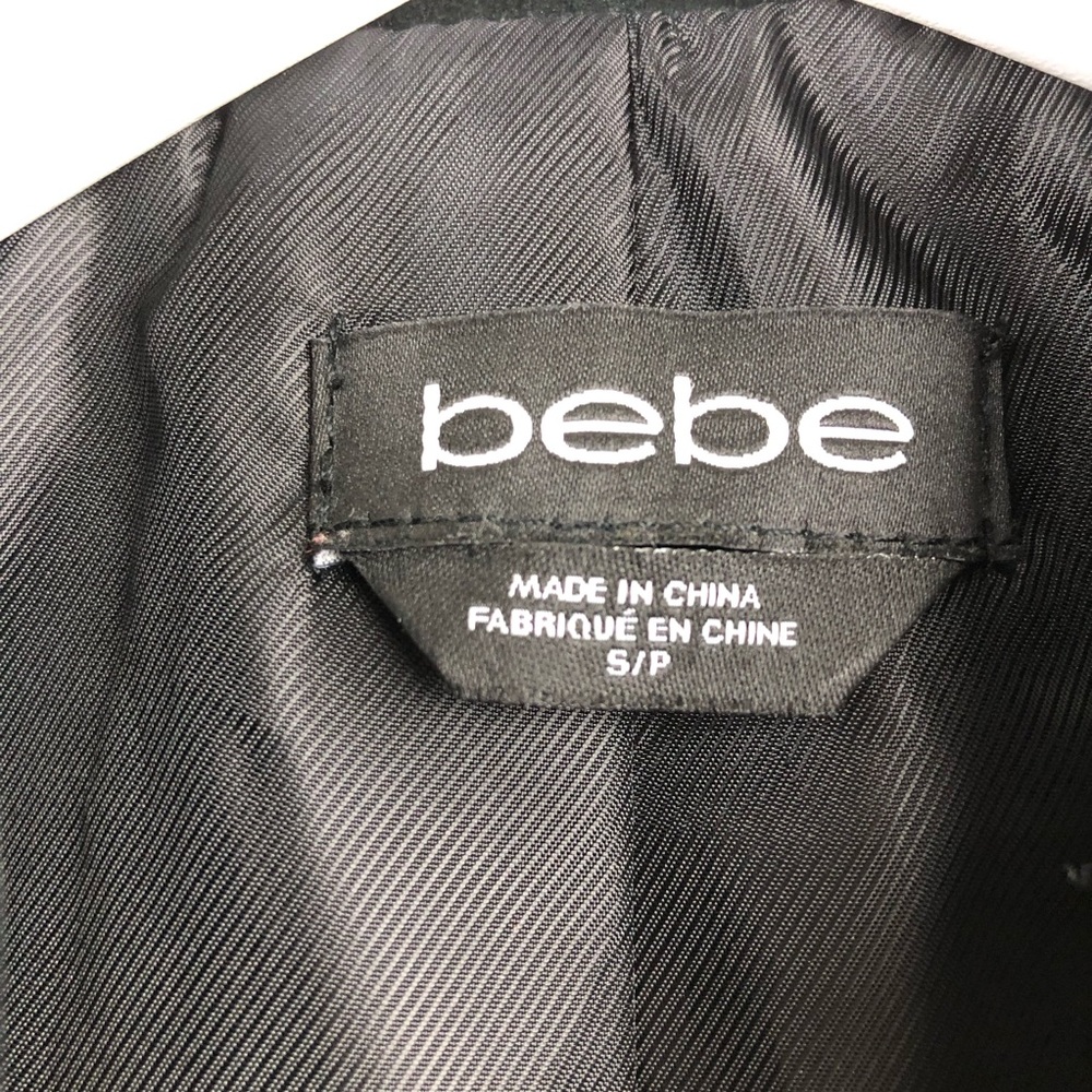 Bebe Black Suede‎ Vest with Fringe - Picture 4 of 5